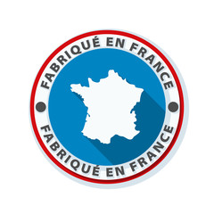 Obraz premium Made in France button illustration