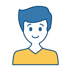 Man avatar cartoon icon vector illustration graphic design