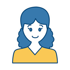 Woman avatar profile icon vector illustration graphic design