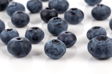blueberries isolated close up