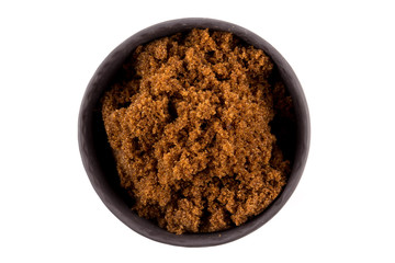 Brown sugar on white