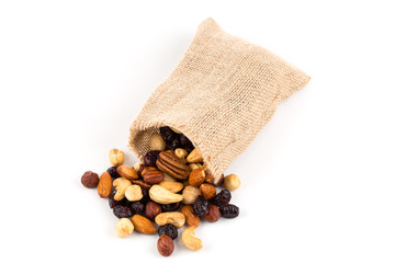 Mix nuts, dry fruits and grapes