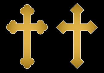 Christian Cross Symbol, Golden crucifix