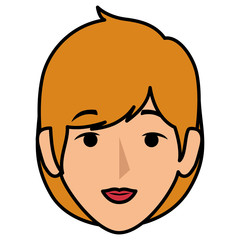 beautiful woman head avatar character