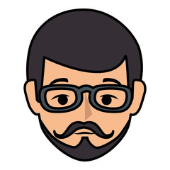 young man head avatar character