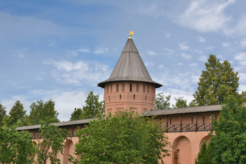 Tower of ancient Kremlin in Suzdal