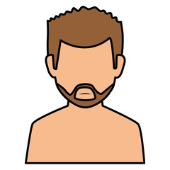 Fototapeta premium young man shirtless avatar character