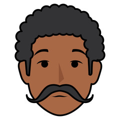 young man head avatar character