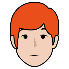 young man head avatar character
