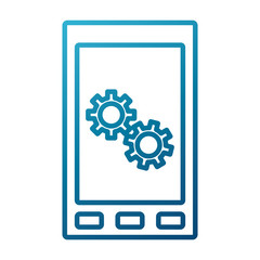 Smartphone mobile technology icon vector illustration graphic design