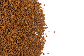 Pile of instant coffee grains