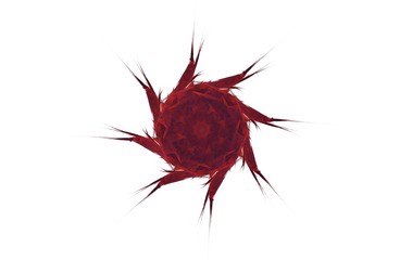 abstract aggressive fractal red black figure