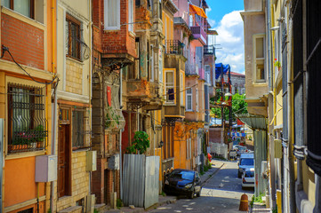 old quarter of Istanbul, traditional houses