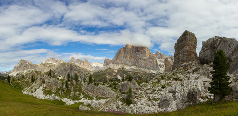 Cinque Torri cliffs, Five Towers , Dolomites, Italy