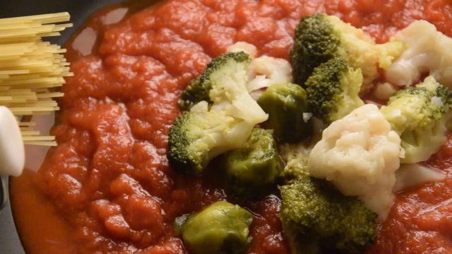 Cvjetača Brussels sprout Cavolfiore Spaghetti  Blumenkohl Cavoletti di Bruxelles Chou-fleur Kukkakaali video Broccoli Pasta italian sounding Cauliflower Coliflor Cucina italiana