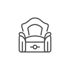 Armchair line icon