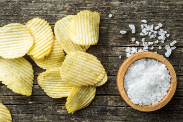 Crispy potato chips.