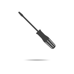 Screwdriver icon - simple flat design isolated on white background, vector