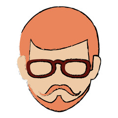 young man head avatar character