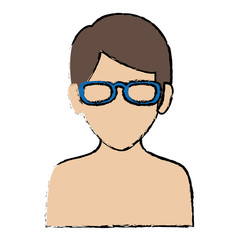 young man shirtless avatar character