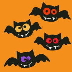 happy halloween bats