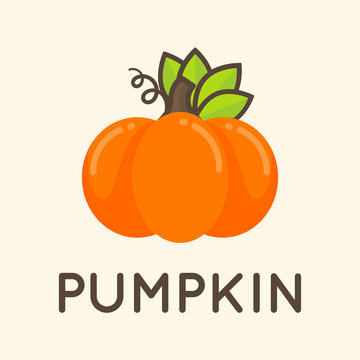 cartoon cute pumpkin with text