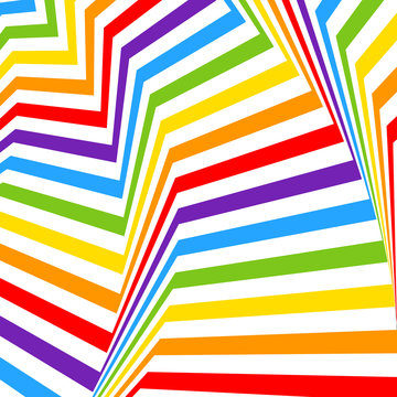 Rainbow colored heart LGBT colors. Abstract geometric pattern. Vector illustration.