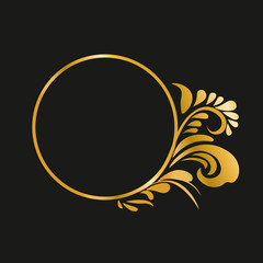 Beautiful krugle frame lace flowers, tendrils and leaves. For wedding,Valentines Day,holidays,design a child's birthday.