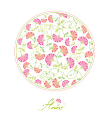 Vector illustration. Beautiful floral background. Vintage gentle pink. To