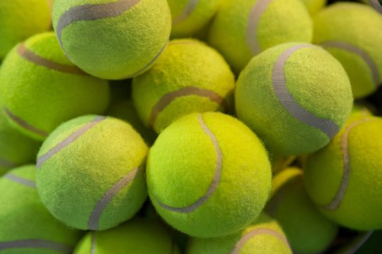 Full frame shot of tennis balls