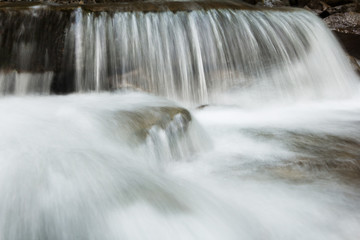 Fototapeta premium Mountain waterfall landscape. Close-up