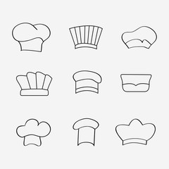 Chef or baker hats and toques