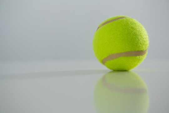 Close up of fluorescent tennis ball