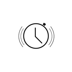 Clock with Arrow vector icon. Deadline time symbol. Business concept timer sign.