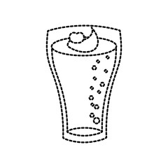 milkshake with cream in glass strawberry drink vector illustration