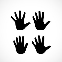 Human palm hand vector silhouette - 172233086