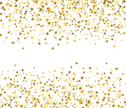 Golden stars with blank space in the center, brilliant shine.