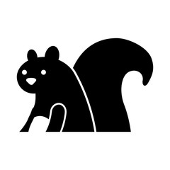 autumn season squirrel animal forest vector illustration