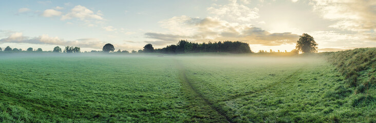 Early Autumn countryside morning,Northern Ireland