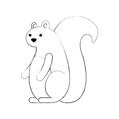 autumn season squirrel animal forest vector illustration