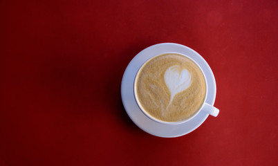 one cappuccino cup on table
