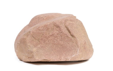 Obraz premium Single natural stone on white background