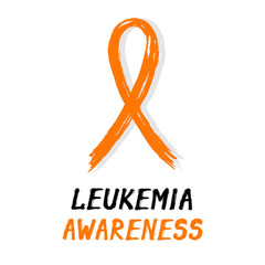 Symbolic ribbon - orange - Leukemia awareness