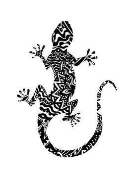 Lizard - Ornamental Sihlouette