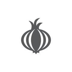 Garlic bulb allium sativum flat icon for food apps and websites