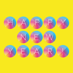Happy New year colorful