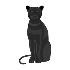 Panther, predatory animal. Pantera, wild cat single icon in cartoon style vector symbol stock illustration web. © pandavector