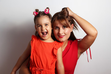 Mother and daughter together