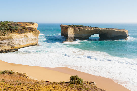 London Bridge rock formation on Great Ocean Road, Australia