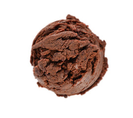 Scoop of  chocolate ice cream